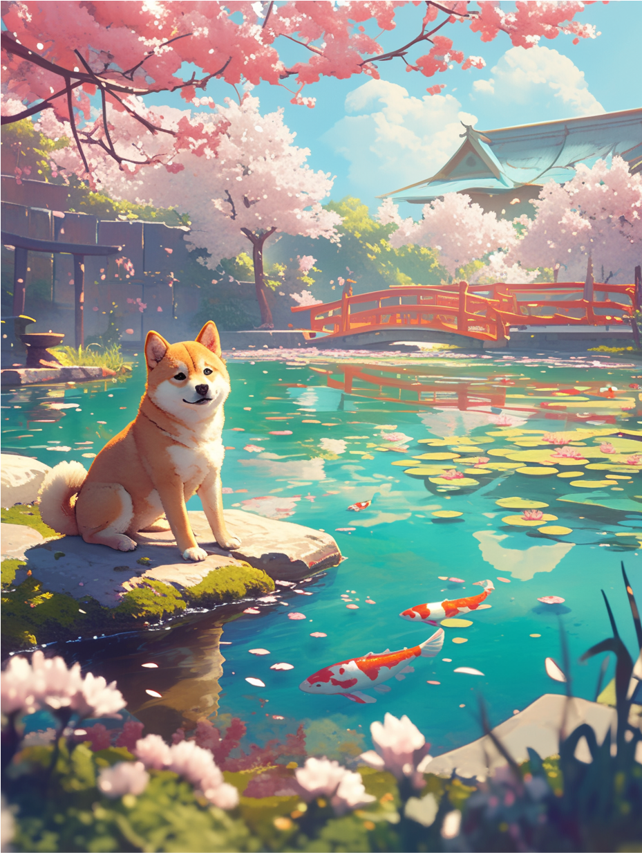 Zen Garden Shiba Inu - Shiba Inu Print