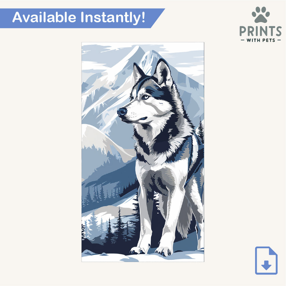 Husky in the Mountains - Husky Wallpaper